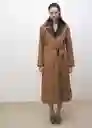 Abrigo Trench West Camel Talla M Mujer Mango