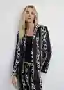 Blazer Americana Chain Negro Talla L Mujer Mango