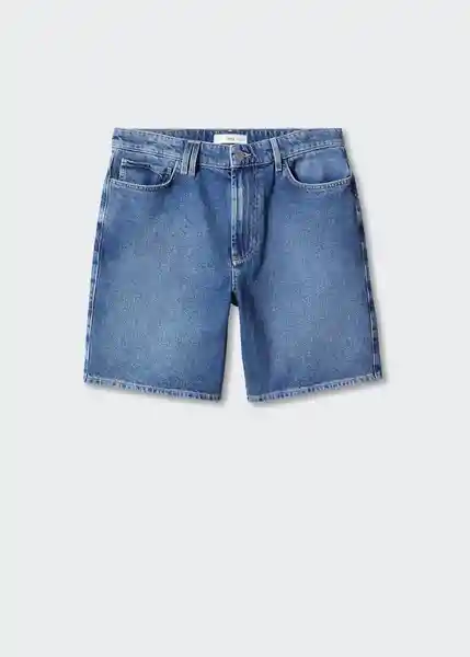 Bermuda Oliver Tejano Oscuro Talla 42 Hombre Mango