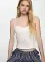 Top Olivia Offwhite Talla XS Mujer Mango