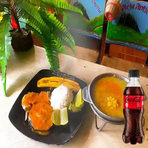 Combo Sancocho Pescado + Coca Cola Sin Azúcar 400 ml