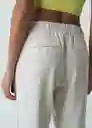 Pantalón Atenas Mujer Crudo Ballueca Claro T 6 032G375 Naf Naf