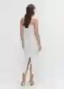 Vestido Lia Off White Talla 18 Mujer Mango