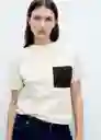 Camiseta Daisy Beige Talla S Mujer Mango