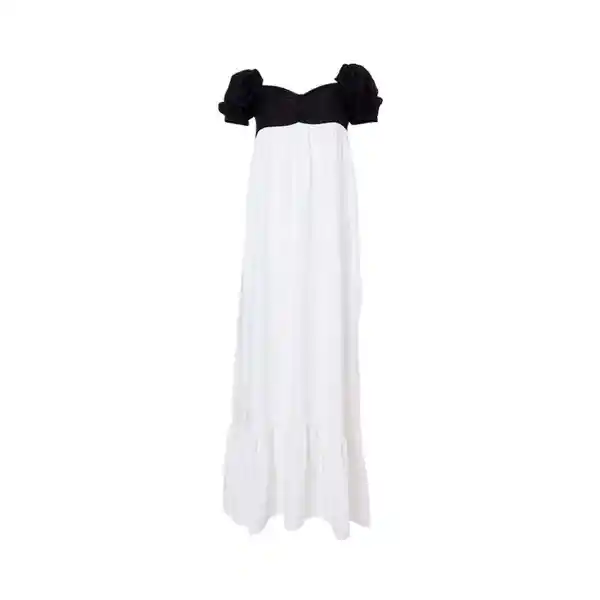 Vestido Maurer Negro Marfil Talla S