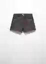 Short Shaki Tejano Gris Oscuro Talla 21 Niñas Mango