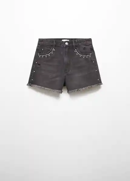 Short Shaki Tejano Gris Oscuro Talla 21 Niñas Mango