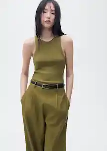 Enterizo Mono Singapur Khaki Talla XL Mujer Mango