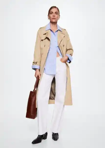 Trench Angela Beige Talla M Mujer Mango