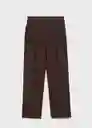 Pantalón Tempoli Marrón Talla 42 Mujer Mango