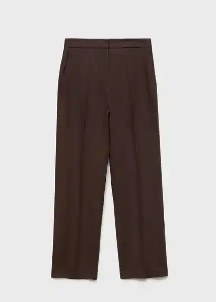 Pantalón Tempoli Marrón Talla 42 Mujer Mango