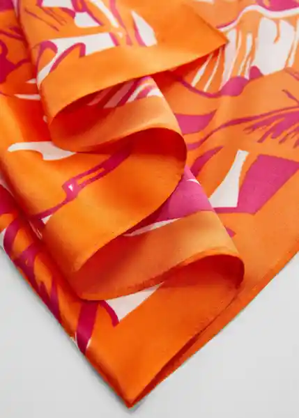 Pañuelo Jungle Naranja Talla 99 Mujer Mango