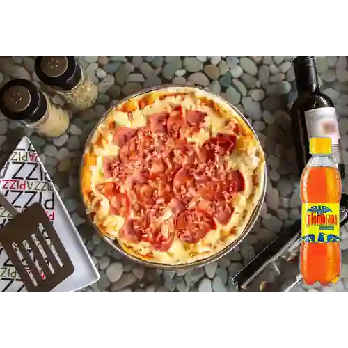 Combo pizzeta carnes + pepsi 350 ml