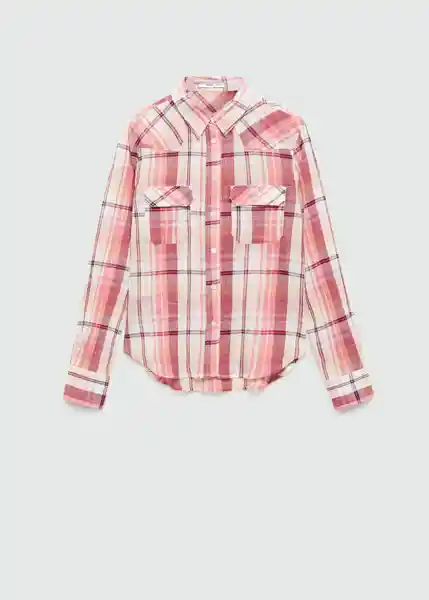 Camisa South Rosa Talla L Mujer Mango