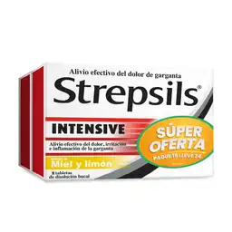 Pack Strepsils Intensive Miel y Limón Pague 18 Lleve 24