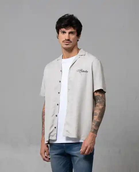 Camisa Hombre Beige Talla L 111G005 Rifle