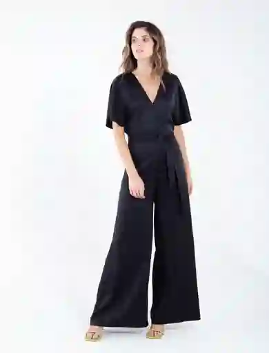 Enterizo Con Manga Corta Con Boleros Negro Talla S Mujer Naf Naf