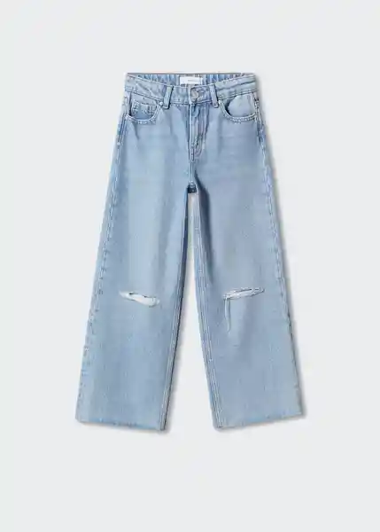 Jean Wide Tejano Medio Talla 12 Niñas Mango