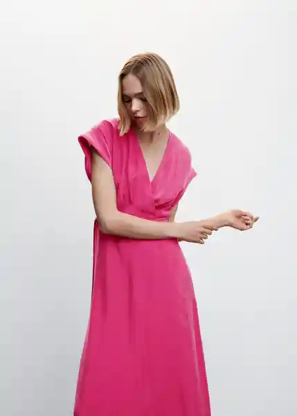 Vestido Salem Fucsia Talla 28 Mujer Mango