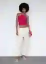 Top Lemon Fucsia Talla M Mujer Mango