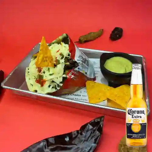 Combo Dorilocos de Birria + Corona 330 ml