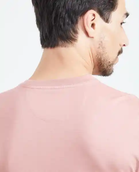 Camiseta Básica Masculino Rosa Cenizo Medio Talla M Chevignon