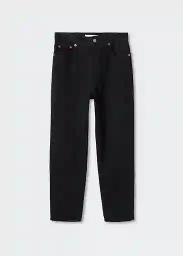 Pantalón Jean Mom 2000 Tejano Negro Talla 46 Mujer Mango