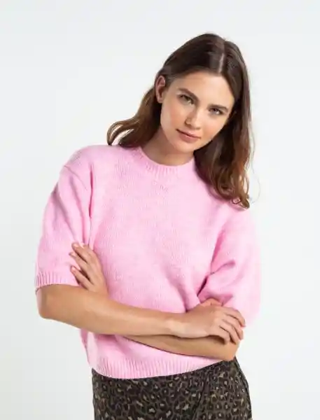 Saco Tejido Mujer Rosa Confite Medio Talla XS 489E010 Naf Naf