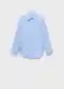 Camisa Rialto Celeste Talla L Mujer Mango