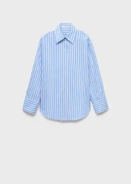 Camisa Rialto Celeste Talla L Mujer Mango