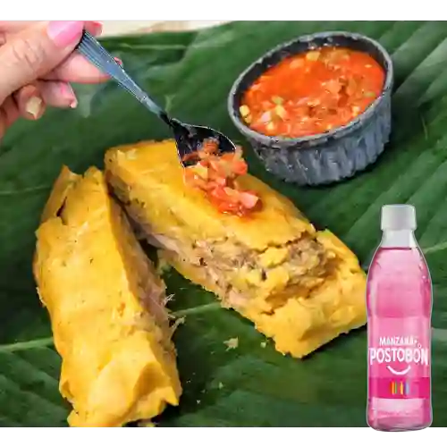 T grande piernachicharrón +manzana250ml
