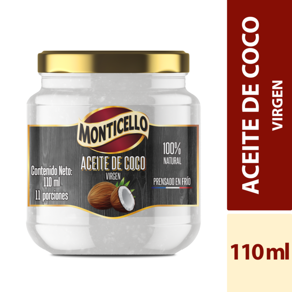 Monticello Aceite de Coco Virgen x 110 ml