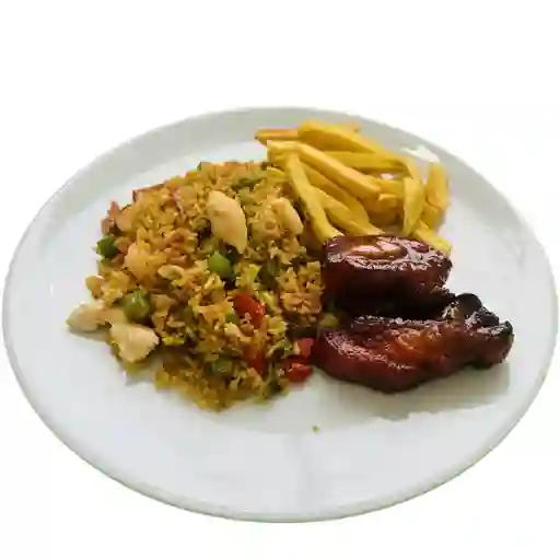 Arroz chino con costilla