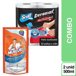 Combo Mr Músculo Limpiador Baño + Duramax Toalla de Cocina