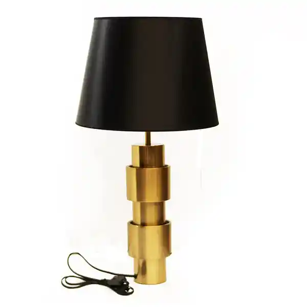 Decoriente Lámpara de Mesa 1 Luz Negro/Dorado LP248