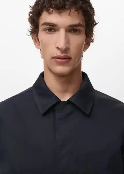 Abrigo Parka Chayton Petróleo Talla S Hombre Mango