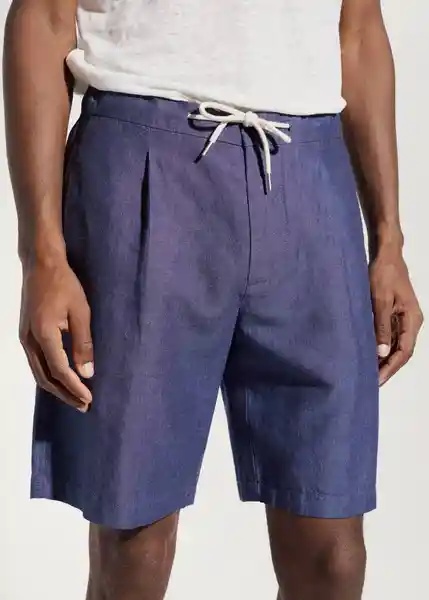 Bermuda Alfonso Navy Talla 38 Hombre Mango