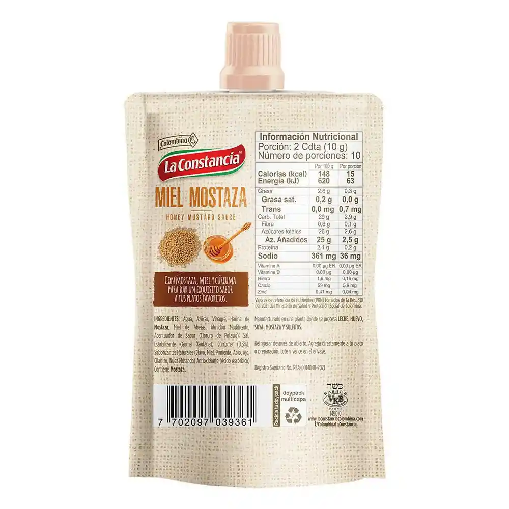 La Constancia Salsa Miel Mostaza