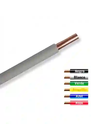 Alambre Eléctrico Cobre #12 Awg Blanco 1 m