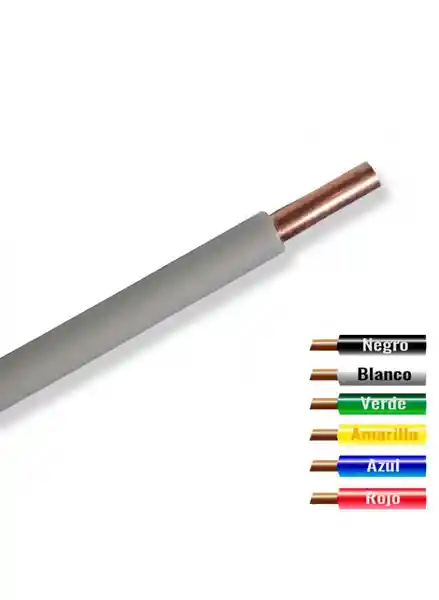 Alambre Eléctrico Cobre #12 Awg Blanco 1 m