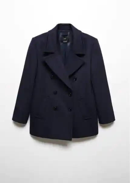 Abrigo Flipper Navy Talla M Mujer Mango