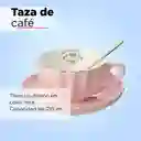 Taza de Cerámica Rosa Con Adornos Dorados Miniso