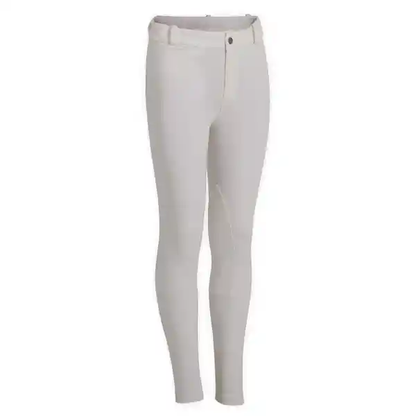 Fouganza Pantalón Equitación 100 Niño Blanco Talla 8 Years