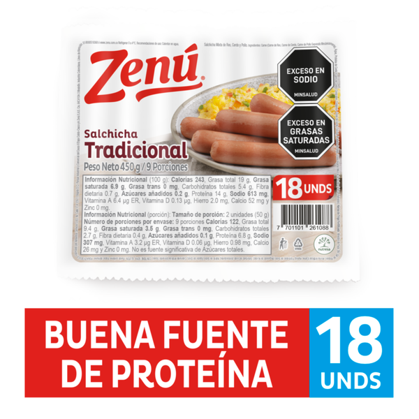 Zenu Salchicha Tradicional 450g