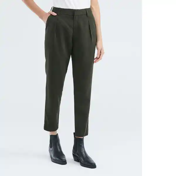 Pantalón Essential Mujer Verde Medio Talla 8 Chevignon