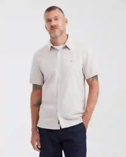 Camisa Oxford Manga Corta Crudo Lácteo Medio Talla M Chevignon