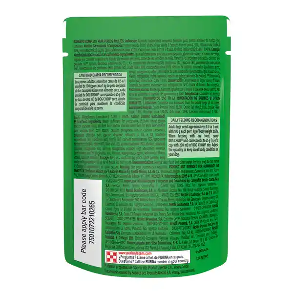 Dog Chow Alimento Humedo Carne Adulto
