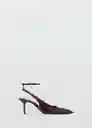 Zapatos Neckb Burdeos Talla 37 Mujer Mango