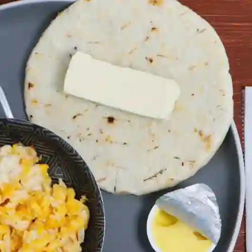 Arepa con Quesito con Mantequilla