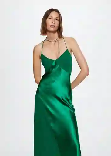 Vestido Lost Verde Talla S Mujer Mango